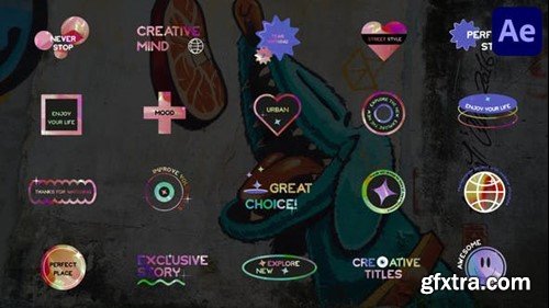 Videohive Holographic Sticker Titles for After Effects 52121070