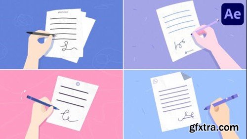 Videohive Hands Sign Document Explainer for After Effects 52156864