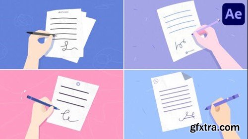 Videohive Hands Sign Document Explainer for After Effects 52156864 Videohive Hands Sign Document Explainer for After Effects 52156864