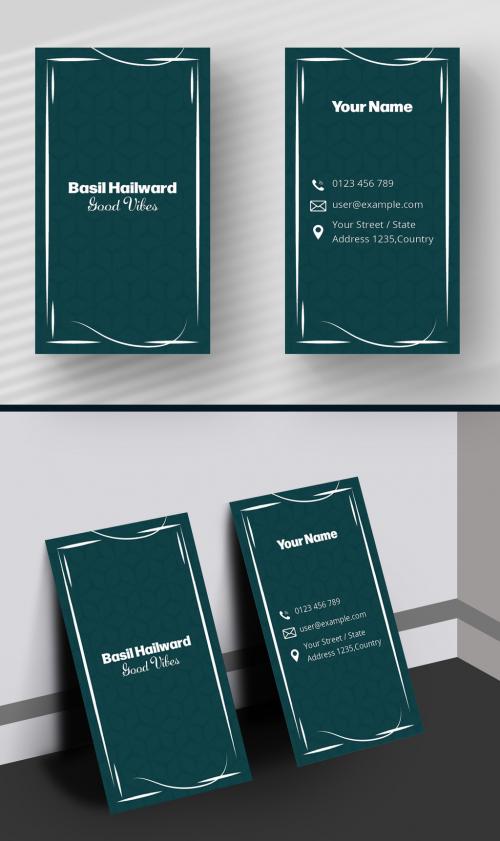 Personal Business Card Design Layout