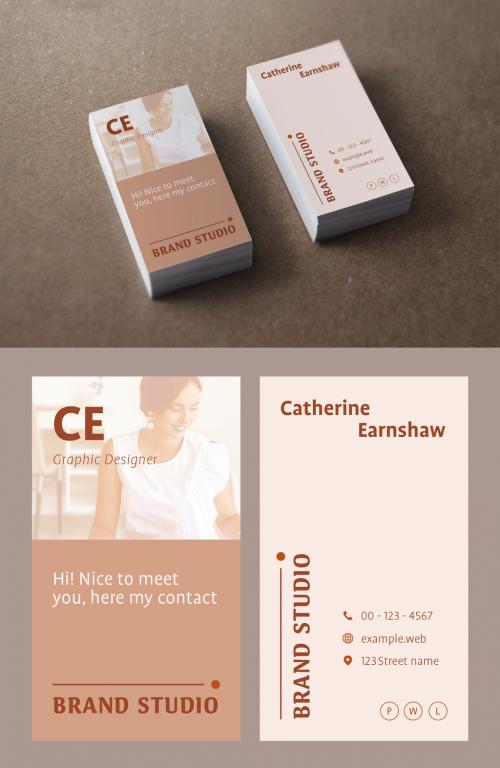Vertical Business Card Layout