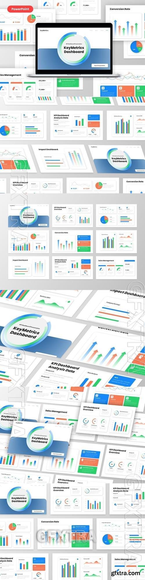 KeyMetric- KPI Dashboard Infographic PowerPoint, Keynote and Google Slides