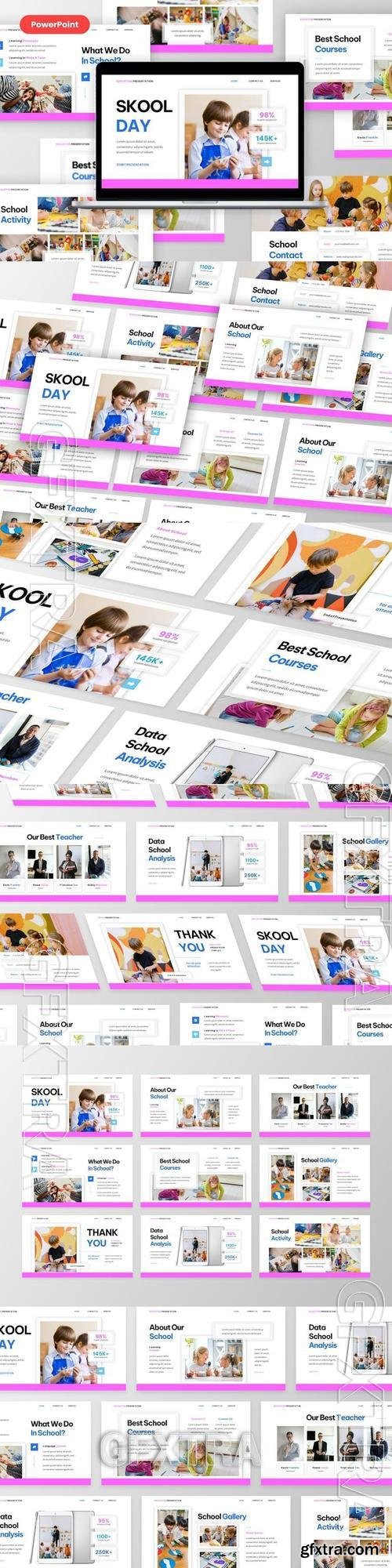 Skoolday - Education PowerPoint, Keynote and Google Slides Template Skoolday - Education PowerPoint, Keynote and Google Slides Template