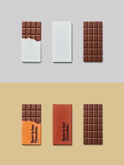 Chocolate Bar Mockup with Custom Background