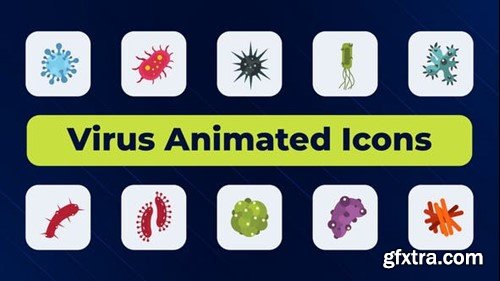 Videohive Virus Animated Icons 52184870