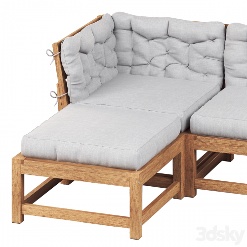 NAMMARO Modular 3-seater sofa with footstool IKEA