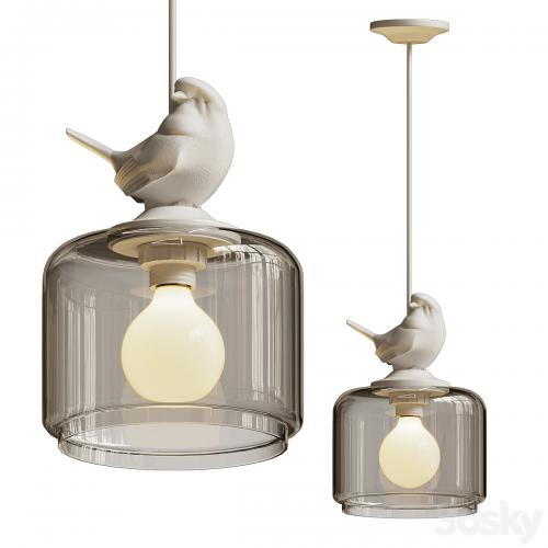 Hanging lamp provence bird pendant
