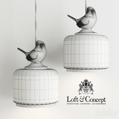 Hanging lamp provence bird pendant