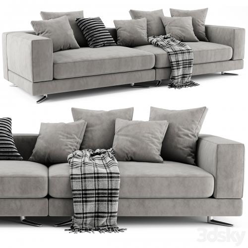 Minotti white sofa