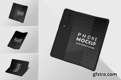 Fold Phone Mockup Collections 11xPSD