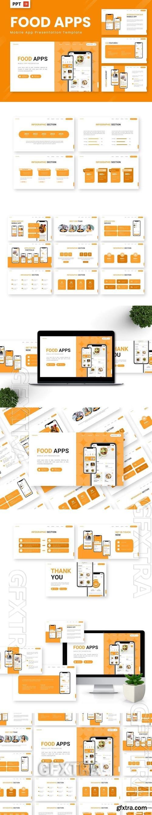 Food Apps - Mobile App Powerpoint Templates K94HEZC