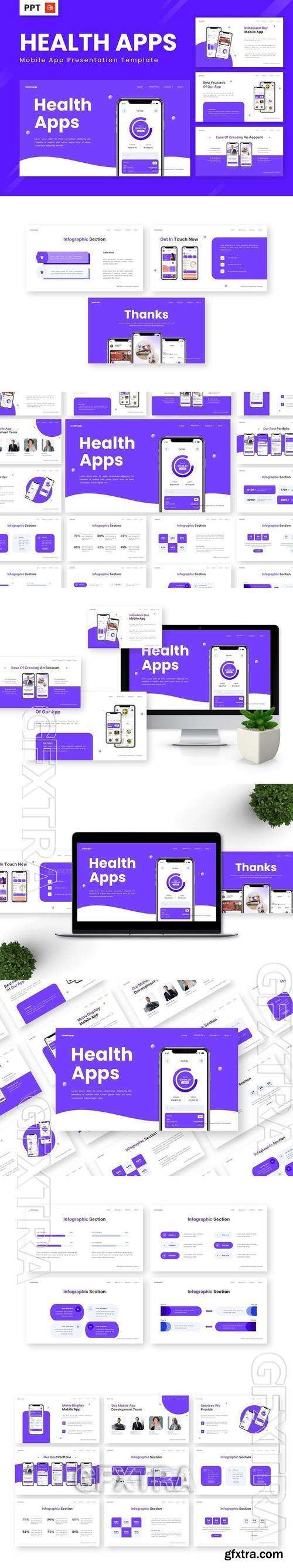 Health Apps - Mobile App Powerpoint Templates SGN8LEV