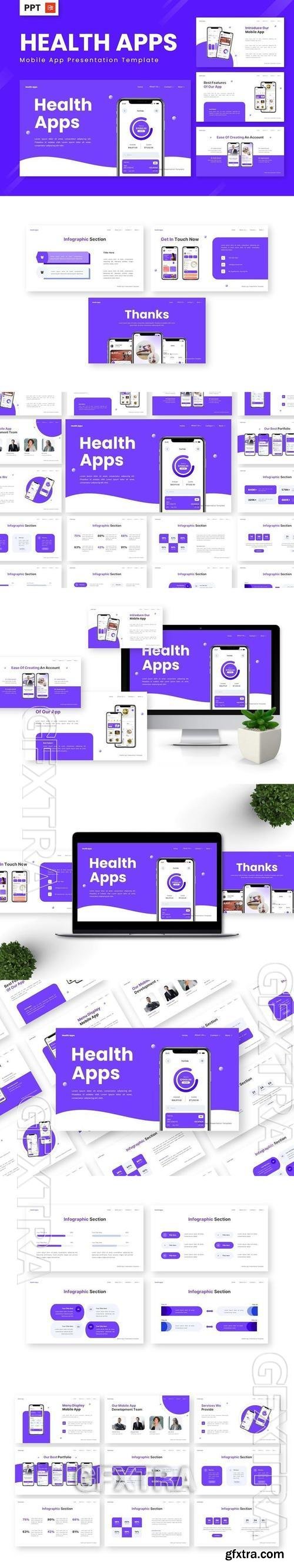 Health Apps - Mobile App Powerpoint Templates SGN8LEV Health Apps - Mobile App Powerpoint Templates SGN8LEV