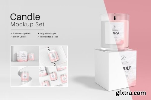 Candle Mockup Collections 14xPSD