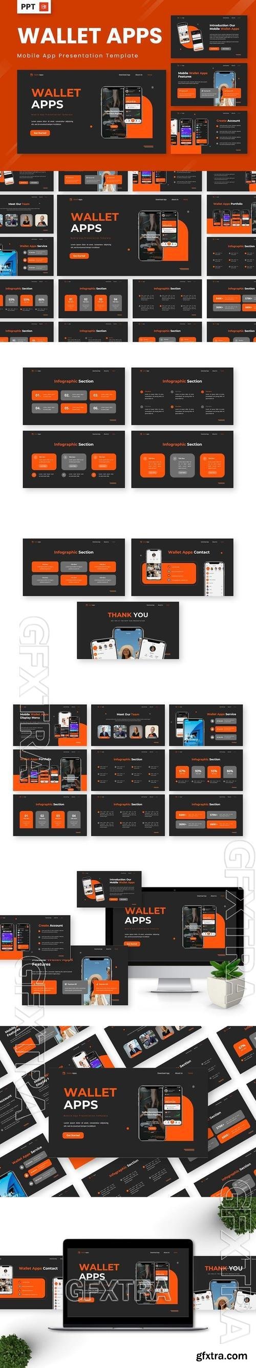 Wallet Apps - Mobile App Powerpoint Templates YZ8HSQ6