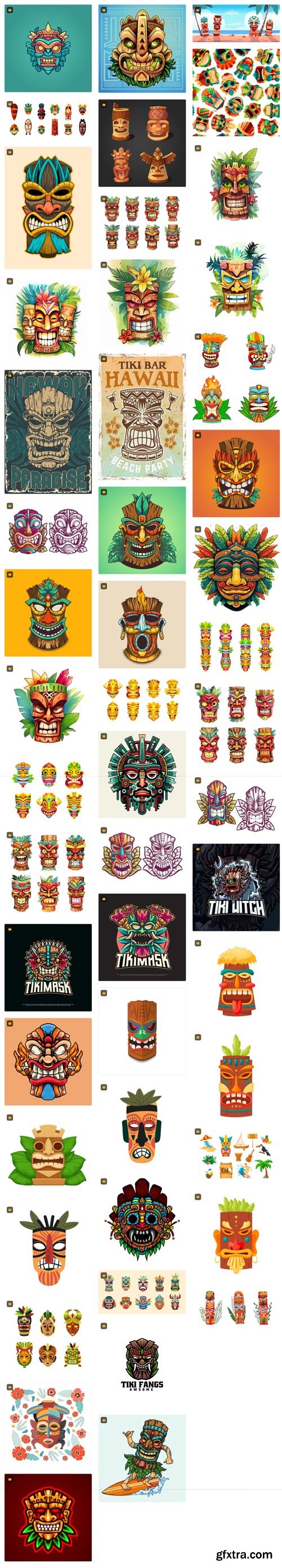 Premium Vector Collections - Your Tiki face - 90xEPS