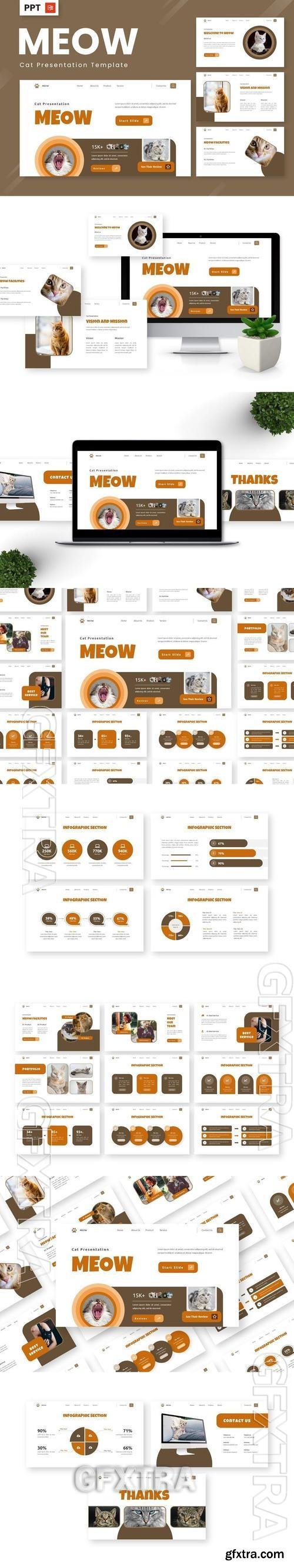 Meow - Cat Powerpoint Templates 2DJBGCS