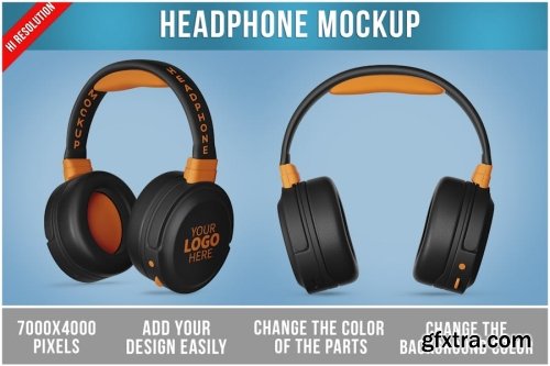 Headphone Mockup Collections 14xPSD