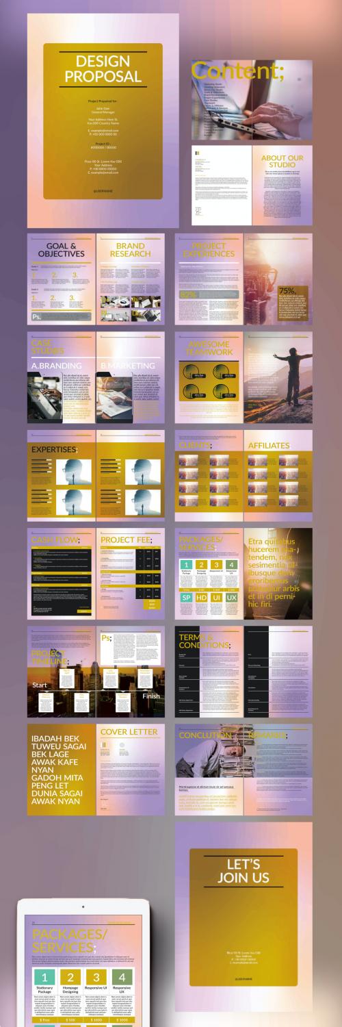 Design Proposal with Gradient Backgrounds