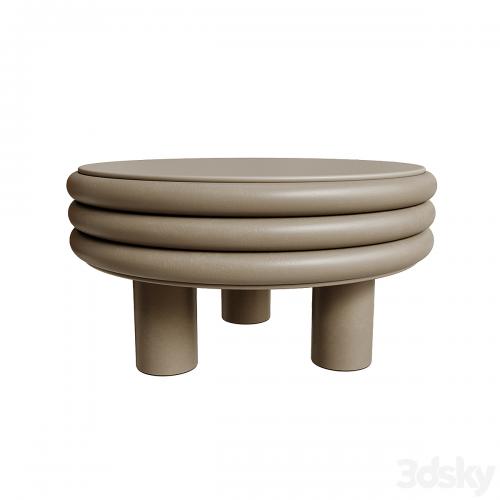 Giobagnara Scala beige low round coffee table