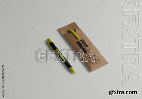 Two Pens with Case Mockup 783084672
