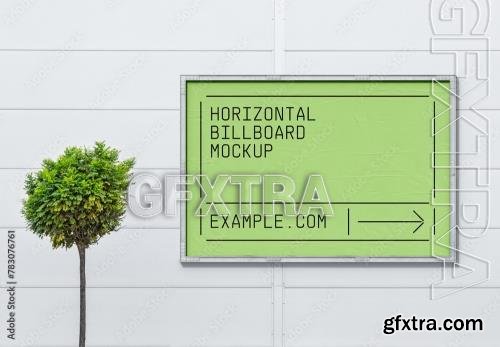 Horizontal Billboard with Tree Mockup 783076761