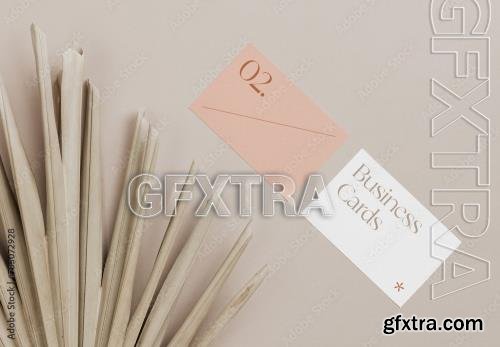 Business Card Laying on Floor Mockups 783072928