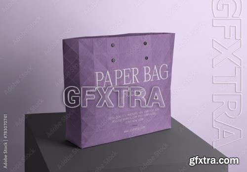 Big Paper Shopping Bag on Box Mockup 783070741