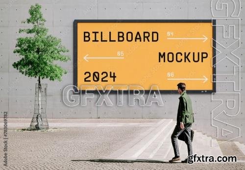 Big Billboard on Wall Mokcup 783069782