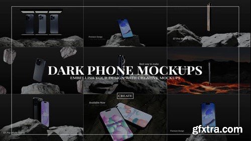 Videohive Dark Phone Mockups 52212809