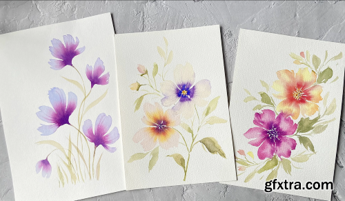 Tranquil Blooms : Painting Soft And Enchanting Watercolor Florals