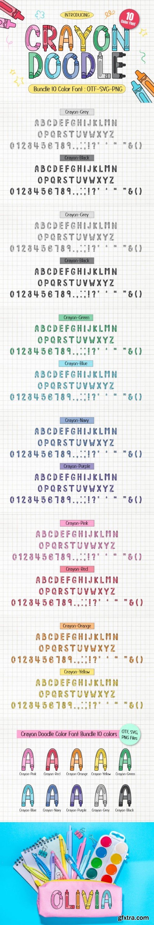 Crayon Doodle Font