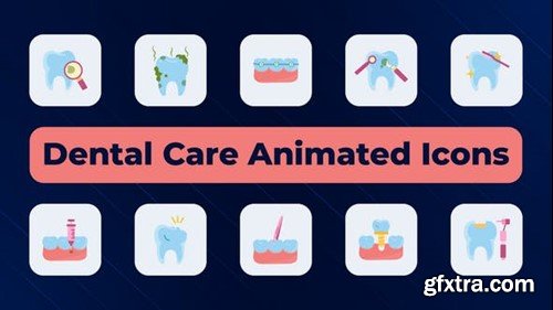 Videohive Dental Care Animated Icons 52226641