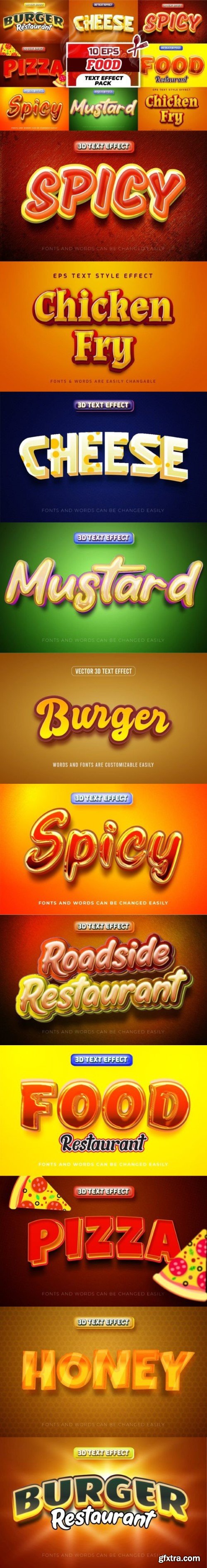 10 Food Text Effects Pack