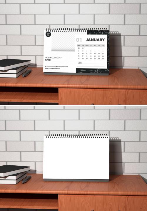Desk Calendar Mockup