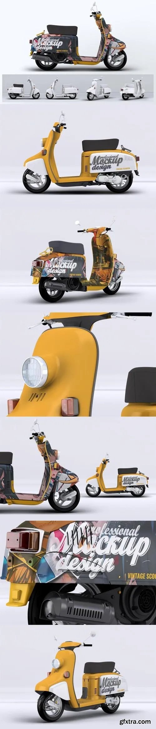 Retro Scooter Mock-Up 77A9TYD