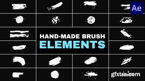 Videohive Hand Made Brush Elements for After Effects 52200495