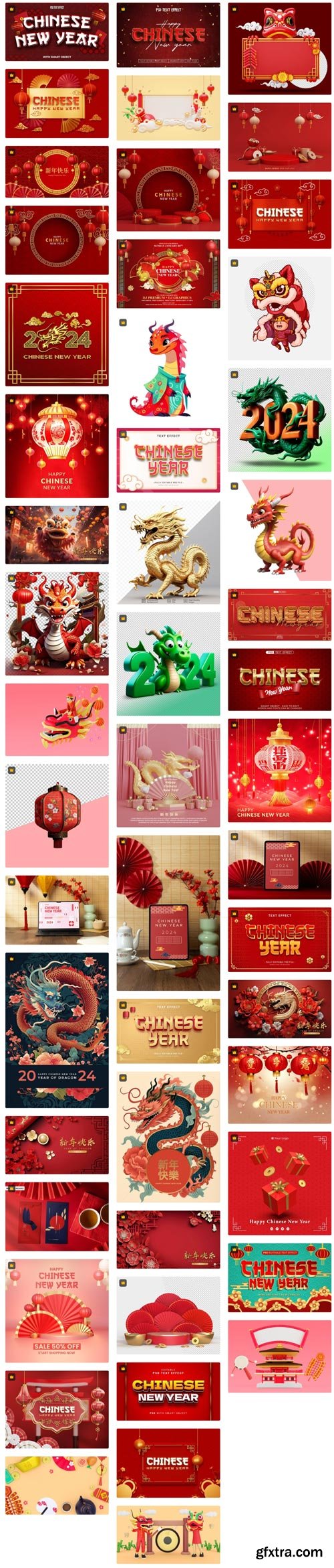 Premium PSD Collections - Chinese New Year PSD - 80xPSD