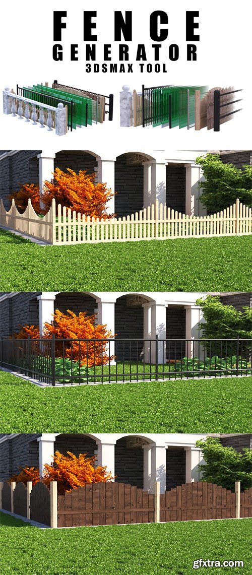 Fence Generator - 3dsMax MZP Script