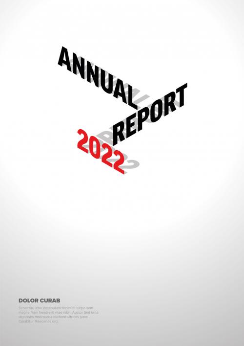 Light Modern Annual Report Front Cover Page Layout