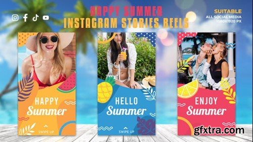 Videohive Happy Summer Instagram Stories Reels 52250900