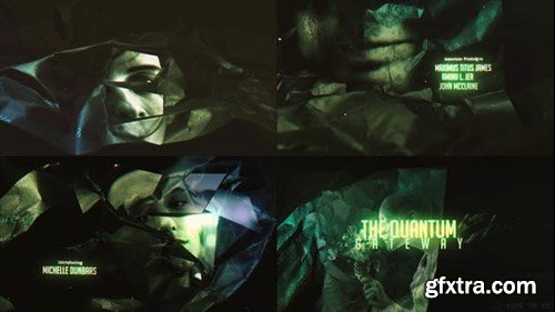 Videohive Abstract Technology Black Crumpled Paper Film Credit 52257878