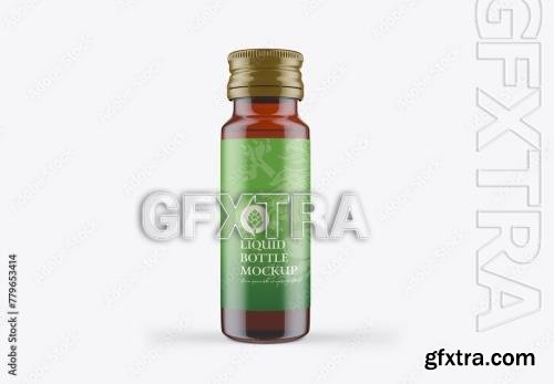 Glass Liquid Bottle Mockup 779653414