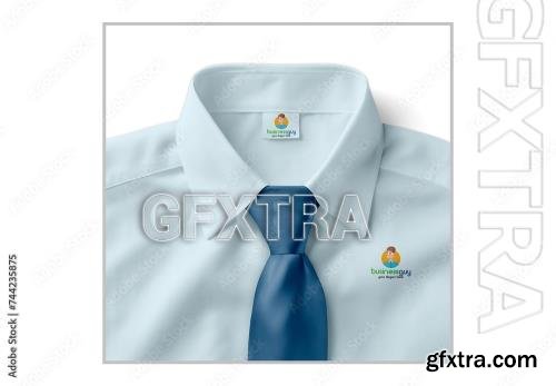 Dress Shirt with Tie Mockup 744235875