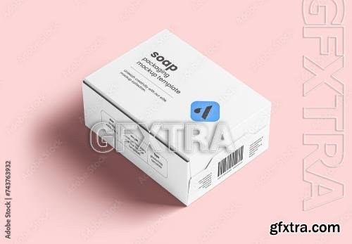 White Soap Box Packaging Mockup 743763932