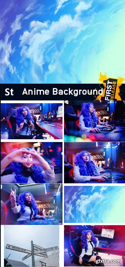 Amazing Photos, Anime Background 100xJPEG