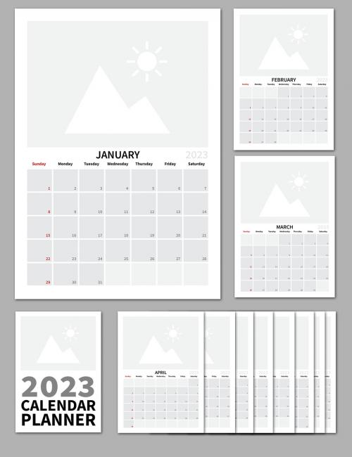 2023 Calendar Every Day Planner Us