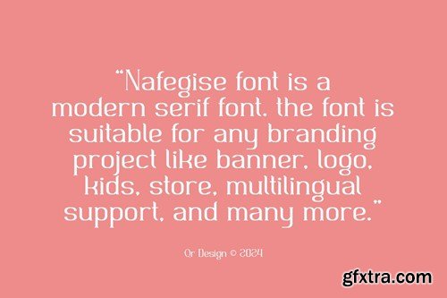 Nafegise - Elegant Serif Typeface Font FSEAPSM