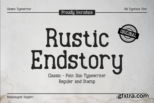 Rustic Endstory - Typewriter Font Duo GWPNG3H