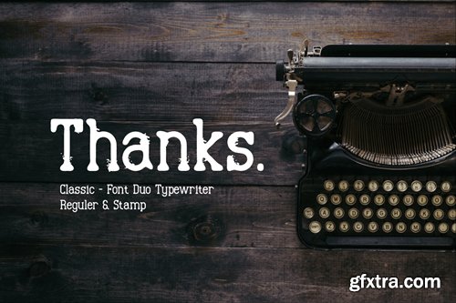 Rustic Endstory - Typewriter Font Duo GWPNG3H